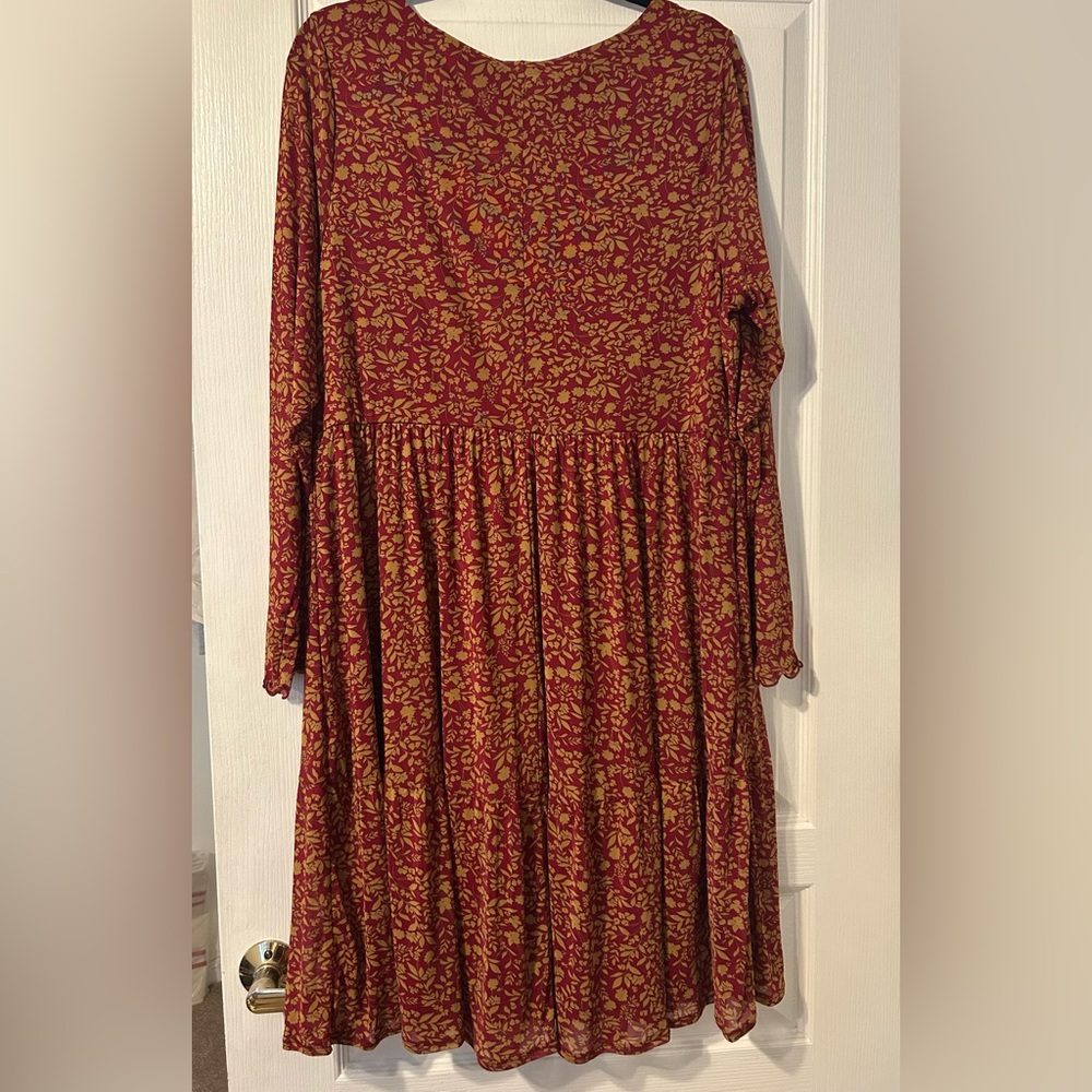 Torrid Red Floral Mesh Mini Dress - Picture 6 of 12